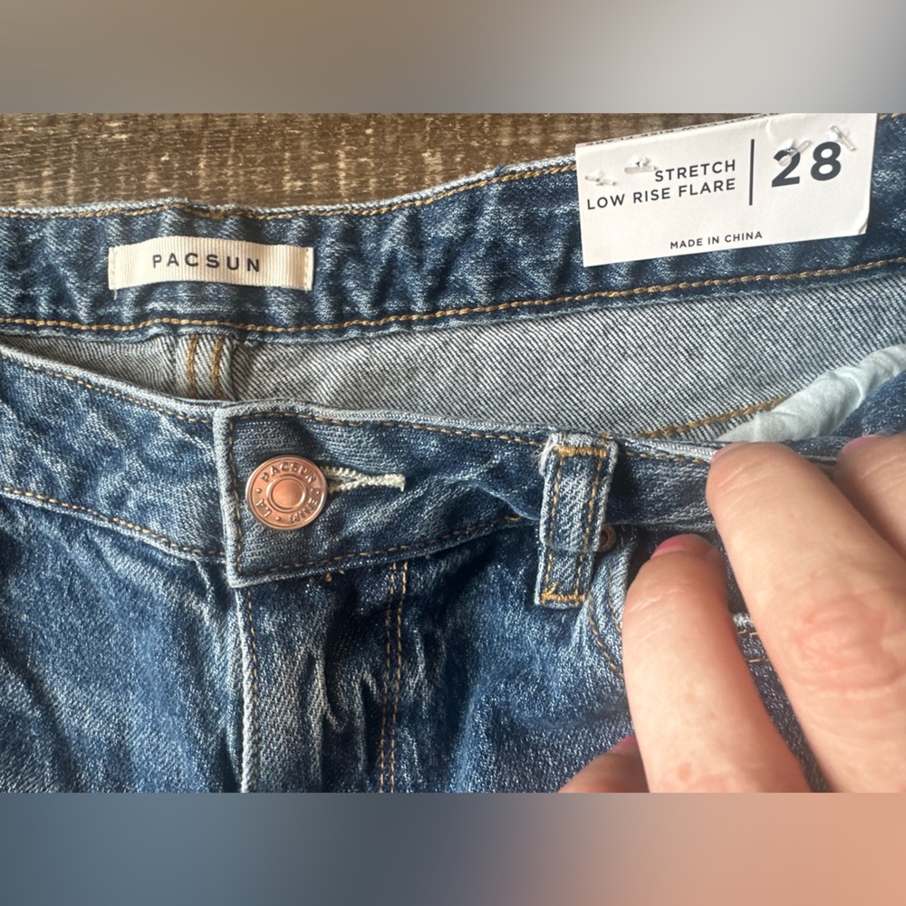 Pacsun Y2K low rise stretch flare jean size 28 NWT - Picture 4 of 4